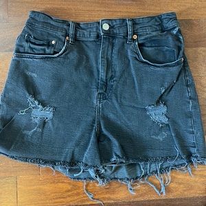 H&M High Rise Denim Shorts Size 8
